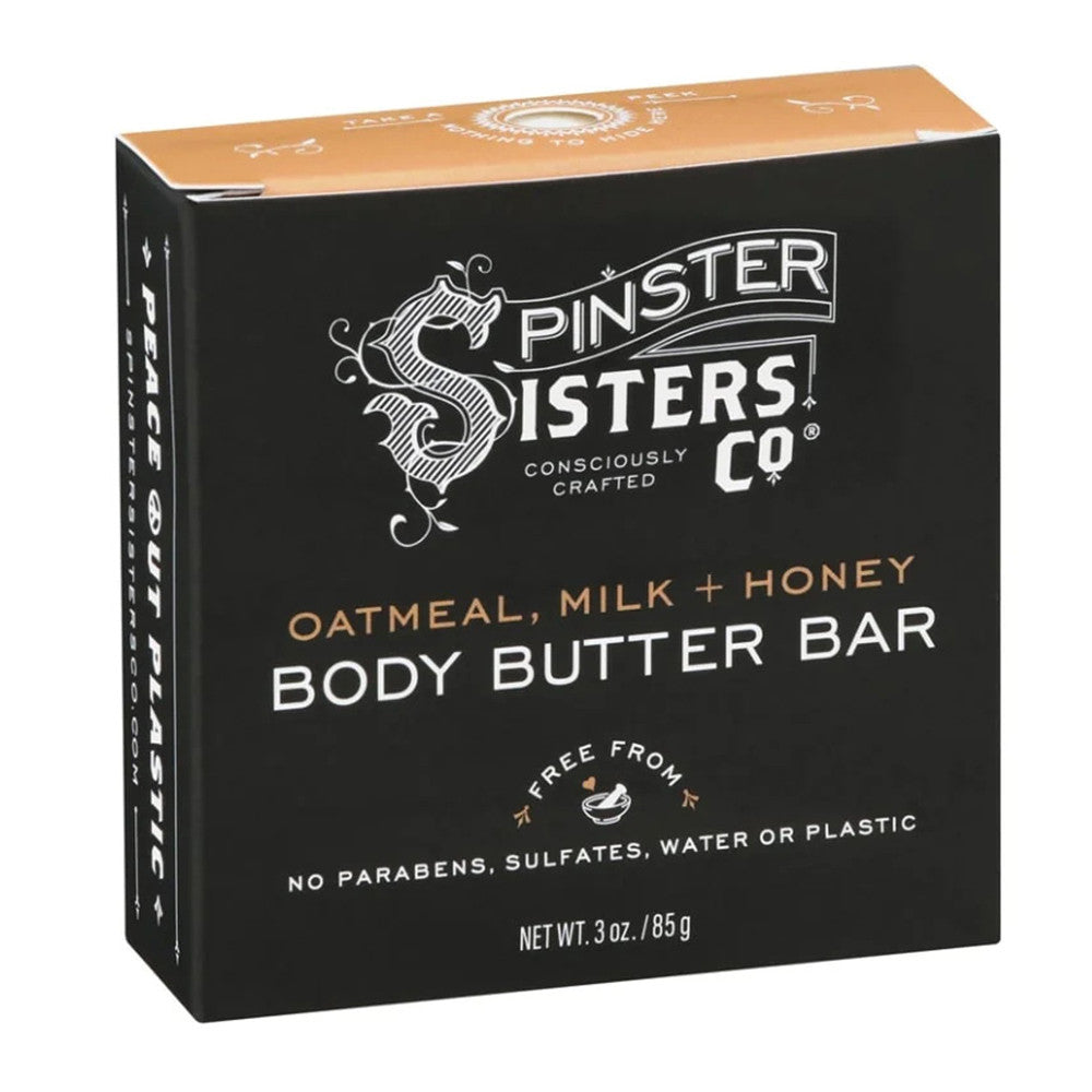 Spinster Sisters Oatmeal, Milk and Honey Body Butter Bar, 3 Oz